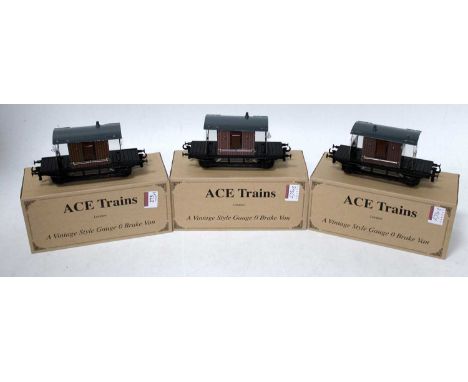 3 ACE Trains Ref. G4 lighted brake vans (M-BM)
