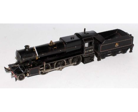 Corgi for Bassett Lowke live steam BR black stanier "Mogul" 2-6-0 no. 42980 - loss of paint to top of boiler with 6 wheel BR 