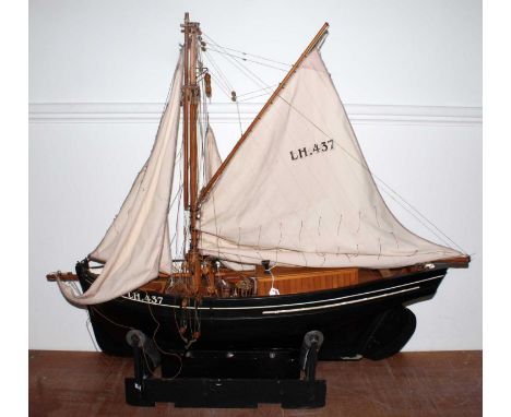 A very well made large scale radio controlled model of a French fishing boat titled Louis-Heloise comprising of wooden planke