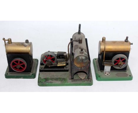 An ESL stationary steam engine group to include three examples, all appear complete, various configurations, all models would