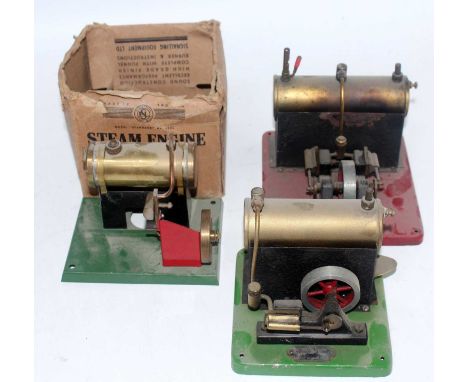 An ESL boxed and loose stationary steam plant group, three various examples of different specification to include a No. 1540 