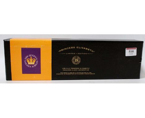 Hornby R2215 limited edition of 5000 LMS 'Princess Elizabeth' engine and tender with 18ct gold metalwork (NM-BNM)