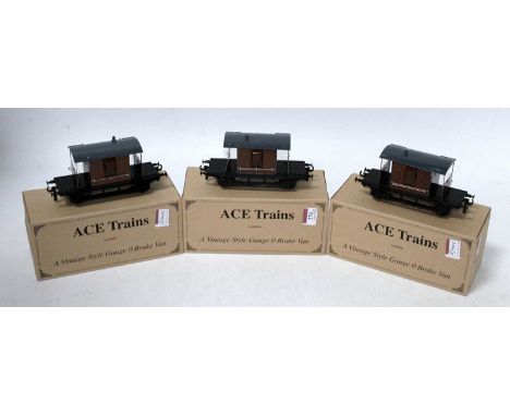 3 ACE Trains Ref. G4 lighted brake vans (M-BM)