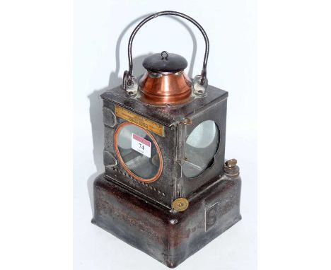 A Welsh Patent LNER signal lamp inner by Signal Lamp Manufacturing &amp; Railway Supplies, has been restored