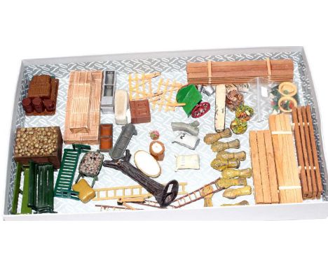 A collection of various loose Britains and other vintage and modern release farming and civilian miniature accessories to inc