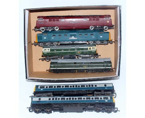 A diesel delve Lima 2 car class 117 DMU BR blue/grey (G) Deltic 'The Fife and Forfar Yeomanry' (G), 'Western Courier' (G), cl