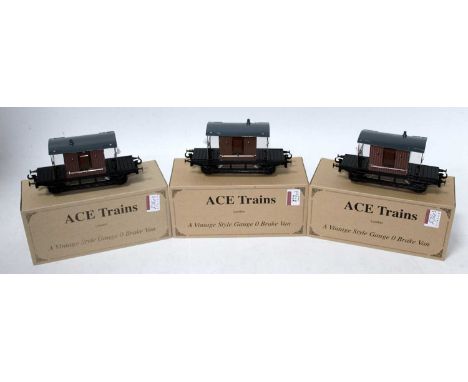 3 ACE Trains Ref. G4 lighted brake vans (M-BM)