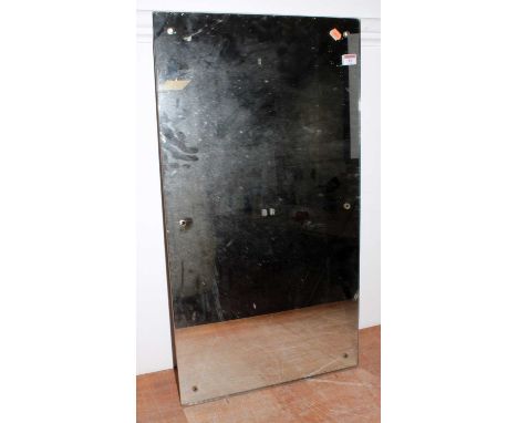 A BR mirror, ex waiting room or similar, portrait, size 33 ins x 18 ins