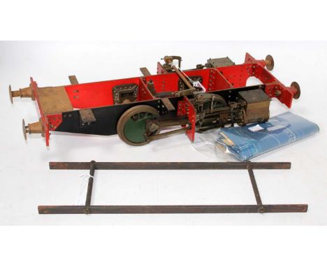 Rolling chassis 5" gauge live steam chassis for 0-4-0 tank loco complete with wheels, buffers, cylinders and motion, from Cha