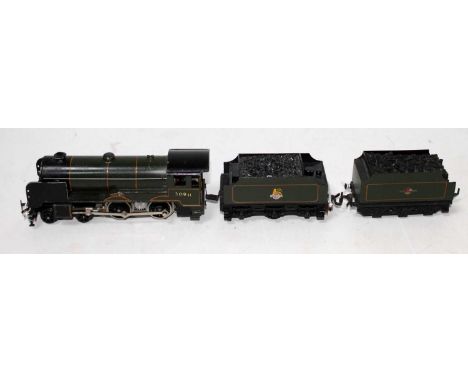A Trix Twin railways BR green 12 volt DC schools class engine no. 30911 "Dover", together with 2 tenders, minor paint loss to
