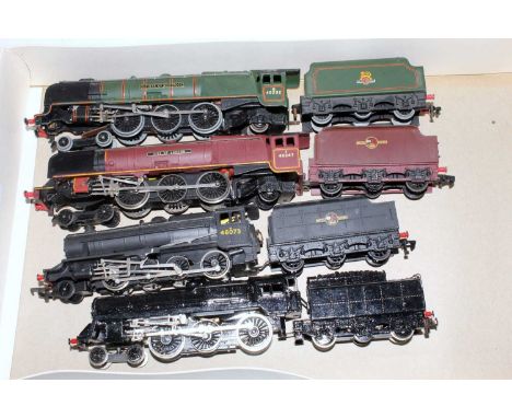 Hornby Dublo 'Duchess of Montrose' engine and tender converted for 2-rail running (F-G), 'City of London' (F-G) class 8F No. 