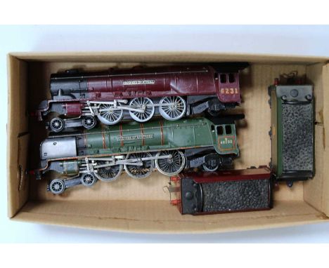 One each Hornby Dublo Duchesses of Atholl and Montrose, locos and tenders converted to 2 rail, fitted with fine scale driving