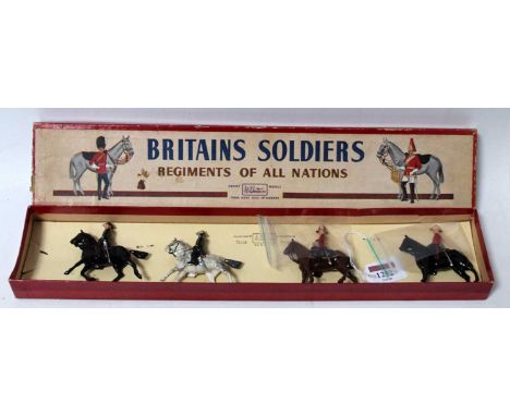 A Britains set No. 201 General Staff Officers comprising of Field Marshall General and two ABCs housed in the original Roan l