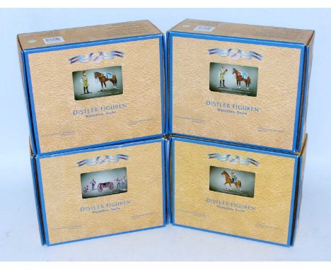 Distler Figuren (Germany) Waterloo Series 1/24 scale boxed white metal military figure group to include French Imperial Guard