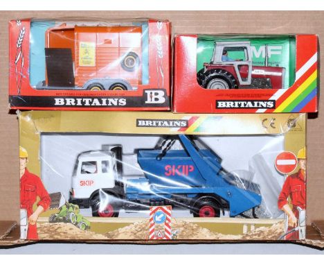 A Britains Farm Models and commercial vehicle diecast and plastic group to include No. 9529 Massey Ferguson tractor (M,BNM-M)