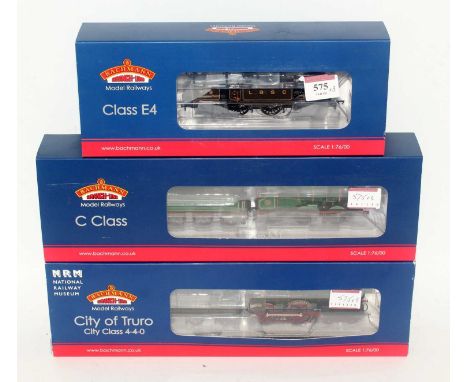 Three Bachmann pregrouping locomotives 35-075 class E4 tank engine LB&amp;SCR umber livery as No. 579 (M-BM), 31-460 Wainwrig