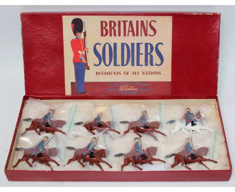 A Britains set No. 2018 The Guard Hussar Regiment of the Danish Army in Review Order comprising of officer with drawn sabre a
