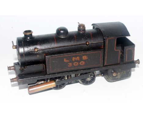 Bowman live steam small black LMS 0-4-0 tank engine no. 300 - has been well steamed (P-F)