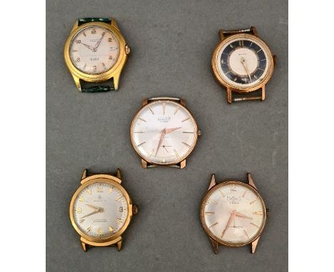 5 vintage watches to include Titan, Waltham, etc.