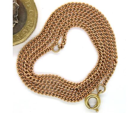 9ct rose gold neck chain, L: 45 cm, 4.0g. P&amp;P Group 1 (£14+VAT for the first lot and £1+VAT for subsequent lots) 