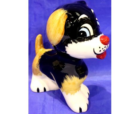 Lorna Bailey limited edition dog, Bengo, 1/1, H: 12 cm. No cracks, chips or visible restoration. P&amp;P Group 1 (£14+VAT for