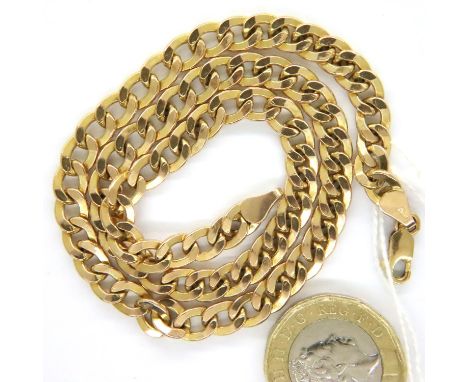9ct gold curb link neck chain, L: 31 cm, 10.3g. P&amp;P Group 1 (£14+VAT for the first lot and £1+VAT for subsequent lots) 