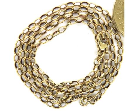 9ct gold neck chain, L: 45 cm, 4.4g. P&amp;P Group 1 (£14+VAT for the first lot and £1+VAT for subsequent lots) 
