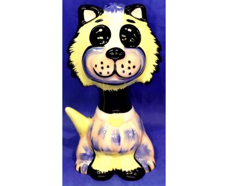 Lorna Bailey cat, Muppet, H: 13 cm. No cracks, chips or visible restoration. P&amp;P Group 1 (£14+VAT for the first lot and £