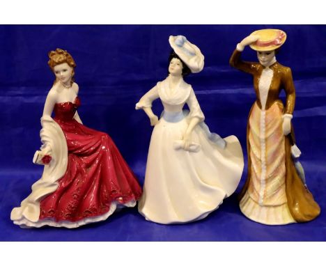 Royal Doulton, two figurines; Anna of the Five Towns HN 3865, signed and dated 1997, Margaret HN 2397 and Royal Worcester Rub