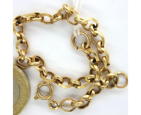 18ct gold bracelet, L: 17 cm, 4.8g. P&amp;P Group 1 (£14+VAT for the first lot and £1+VAT for subsequent lots) 