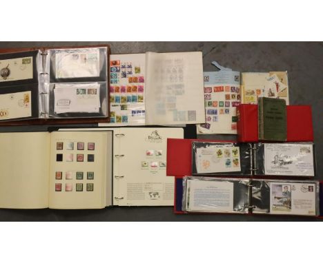 Large collection of early 20th century stamps and first day covers housed in 7 albums and stockbooks. Not available for in-ho