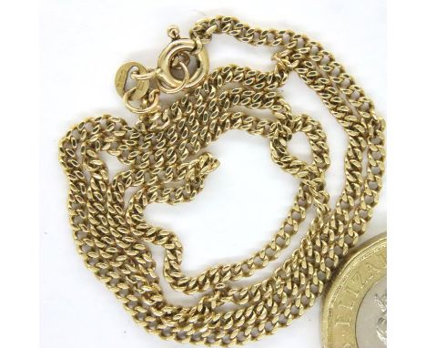 9ct gold neck chain, L: 45 cm, 4.8g. P&amp;P Group 1 (£14+VAT for the first lot and £1+VAT for subsequent lots) 