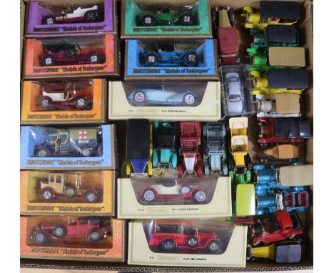 A collection of Matchbox and Corgi trade vehicles and cars, etc.