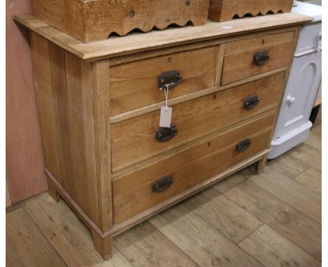 A light oak chest of drawers, W.107cm