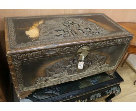 A camphorwood trunk, W.91cm