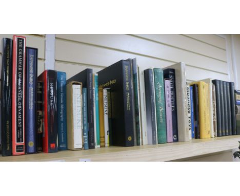 A collection of books on Japanese and Chinese history works of art, netsuke, inro etc.
