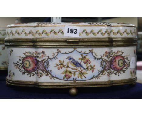 A Continental ceramic box