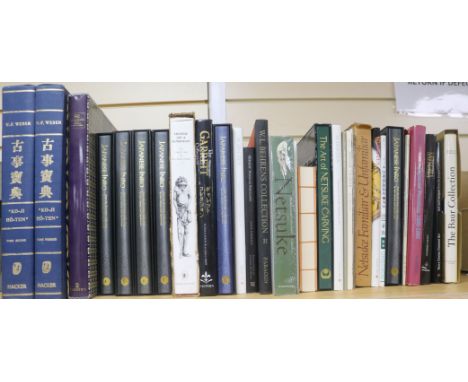 A collection of books on Japanese works of art, netsuke and inro