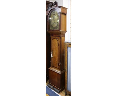 A George III eight-day oak longcase clock H.223cm