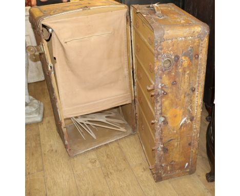 A steamer travelling trunk W.105cm