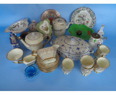 A collection of miscellaneous china including a tea service