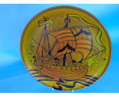 A Poole Pottery Plate Aegean Pattern. LJ Willis 32cm
