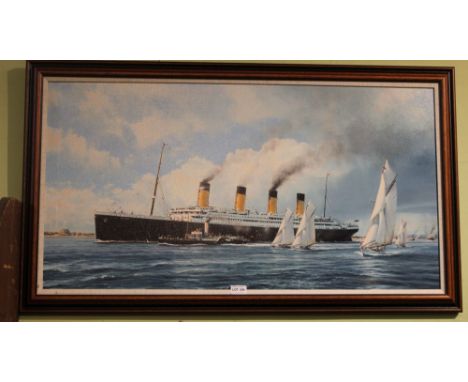 After Robert Taylor, a limited edition fine art giclee print, depicting the Titanic, purchased through the Military Gallery, 