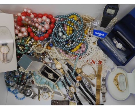 A collection of watches to include vintage and retro examples by Smiths, Movoris, Lavo, Rotary and costume jewellery Conditio