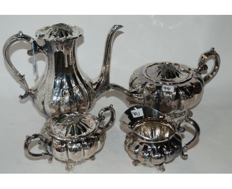 A 4 piece silver plated tea service Condition Report: Available upon request