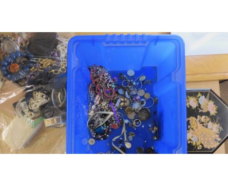 A large collection of costume jewellery to include vintage items Condition Report: Not available for this lot
