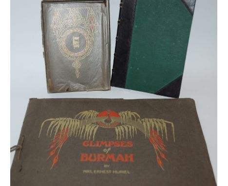 Rubaiyat of Omar Khayyam, 1928, Glimpses of Burmah by Mrs Ernest Muriel, vintage postcards Condition Report: Available upon r