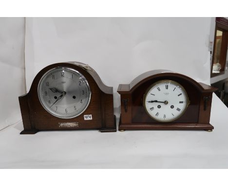 An Edwardian mantle clock with Samuel Marti movement and a Smiths mantle clock Condition Report: Available upon request