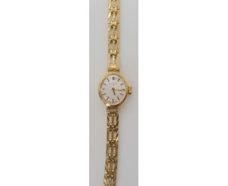 A 9ct gold ladies Rotary watch, length 18cm, weight including mechanism 12.6gms Condition Report: Available upon request