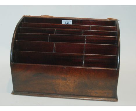 A Victorian mahogany stationery cabinet, 38cm wide, pair of tin canisters, bowl, scales etc Condition Report: Available upon 